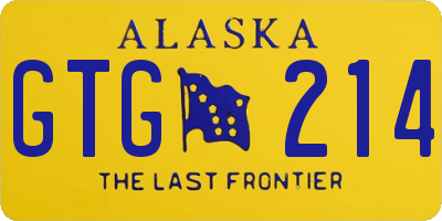 AK license plate GTG214