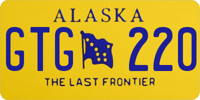 AK license plate GTG220