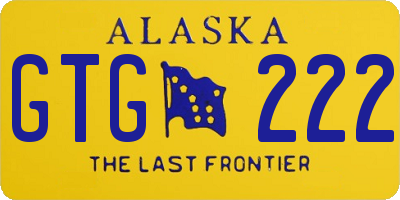 AK license plate GTG222