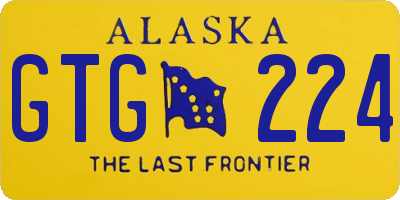 AK license plate GTG224