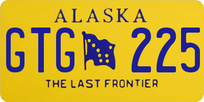 AK license plate GTG225