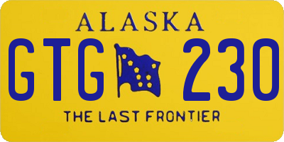 AK license plate GTG230