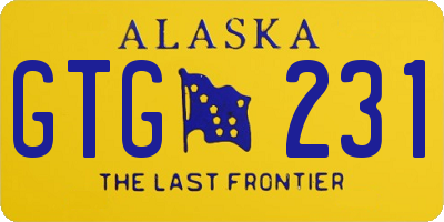 AK license plate GTG231