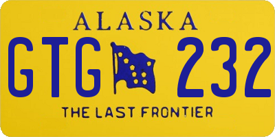 AK license plate GTG232