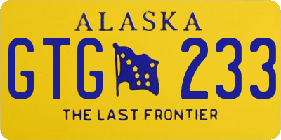 AK license plate GTG233