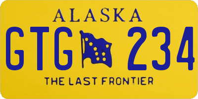 AK license plate GTG234
