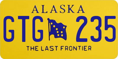 AK license plate GTG235