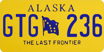 AK license plate GTG236