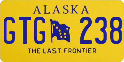 AK license plate GTG238