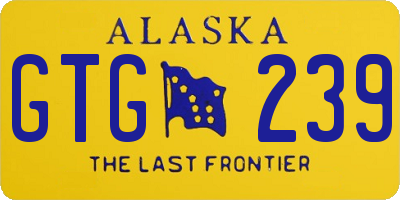 AK license plate GTG239