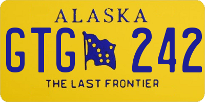 AK license plate GTG242