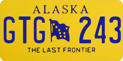 AK license plate GTG243