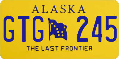 AK license plate GTG245