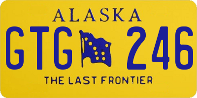 AK license plate GTG246