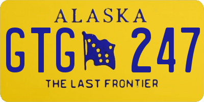 AK license plate GTG247