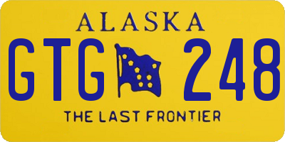 AK license plate GTG248