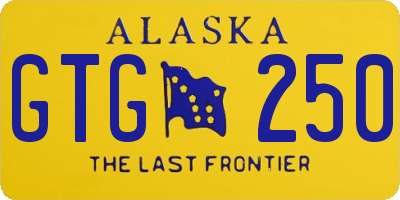 AK license plate GTG250