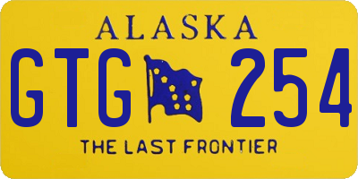 AK license plate GTG254