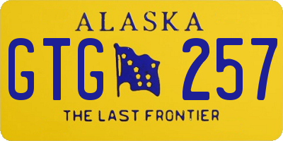 AK license plate GTG257