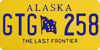 AK license plate GTG258