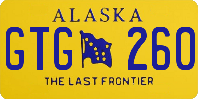 AK license plate GTG260