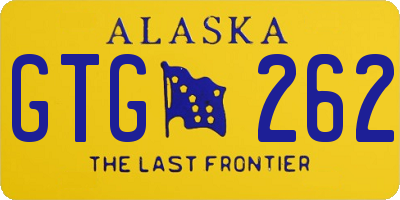 AK license plate GTG262