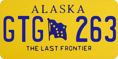 AK license plate GTG263