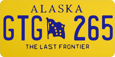 AK license plate GTG265