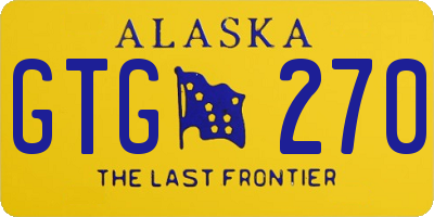 AK license plate GTG270