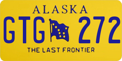 AK license plate GTG272