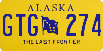 AK license plate GTG274