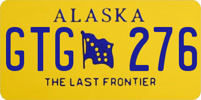AK license plate GTG276