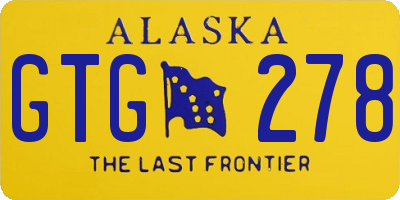 AK license plate GTG278