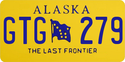 AK license plate GTG279