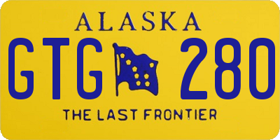 AK license plate GTG280