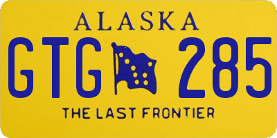 AK license plate GTG285