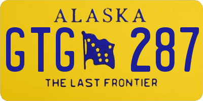 AK license plate GTG287