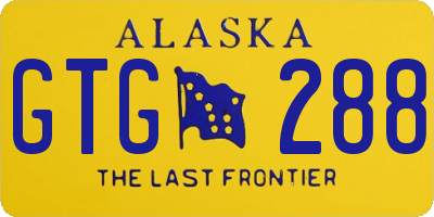 AK license plate GTG288