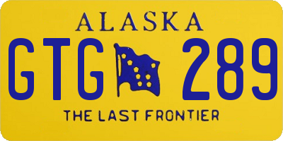 AK license plate GTG289