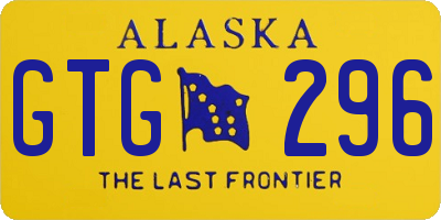 AK license plate GTG296