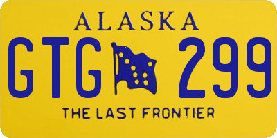 AK license plate GTG299