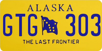 AK license plate GTG303