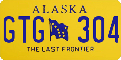 AK license plate GTG304