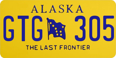 AK license plate GTG305