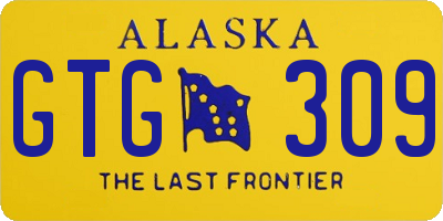 AK license plate GTG309