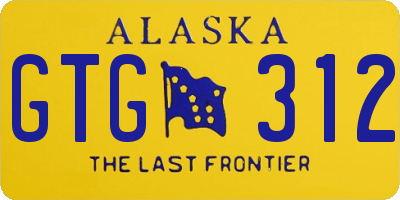 AK license plate GTG312