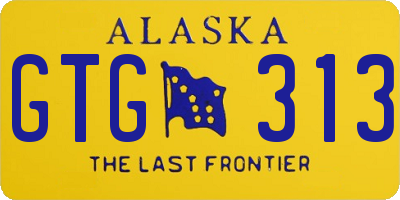 AK license plate GTG313