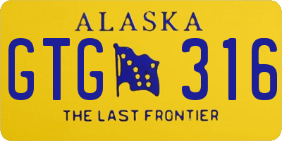 AK license plate GTG316