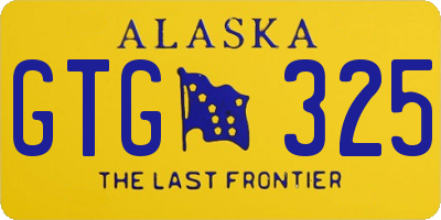 AK license plate GTG325