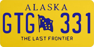 AK license plate GTG331